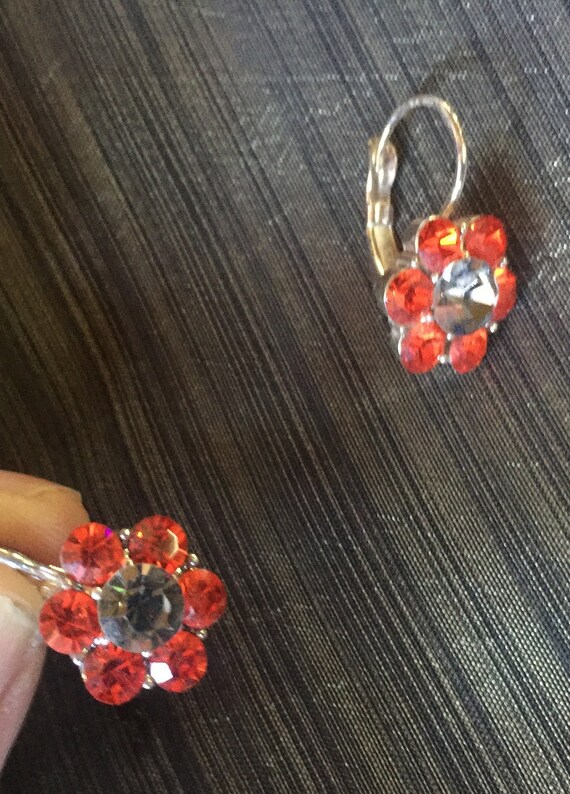 Orange Drop Earring, Orange Earring, Orange Spark… - image 5