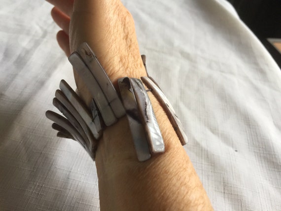 Wide Shell Bracelet, Shell Bracelet, Statement Br… - image 8