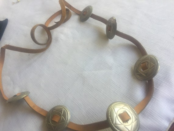 Concho Belt,Southwest belt,Leather Concho Belt,Cow