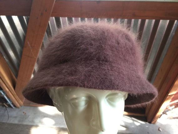Brown Hat, Brown Cloche Hat, Angora Hat, Fuzzy Br… - image 9
