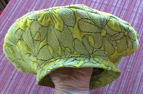 Yellow Beret, Floppy Yellow Hat,Oversize Beret,Flo