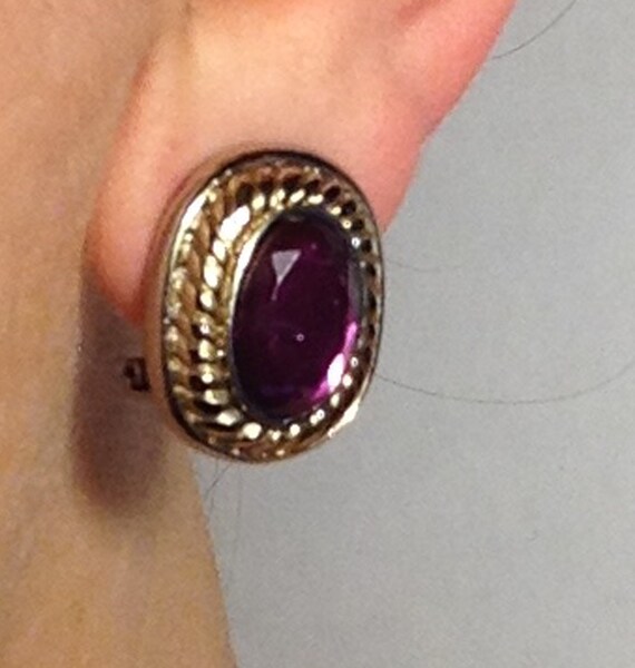 Purple Earrings Violet Earrings Gemstone Earrings… - image 2