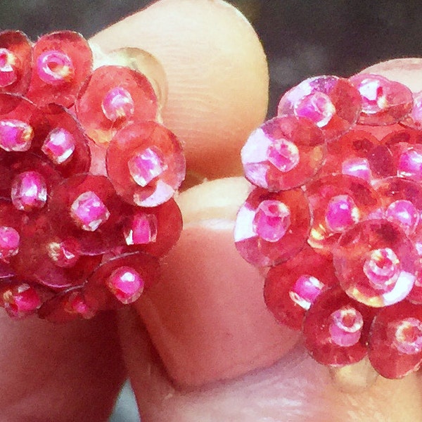 Pink Sparkle Earring Etsy