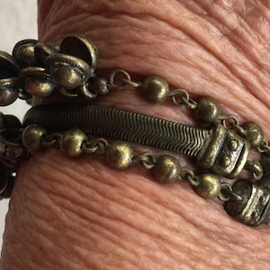 Boho Metal Bracelet, Industrial Bracelet, Metal Bracelet, Boho Charm Bracelet, Steampunk Bracelet, Distress Bracelet, Eclectic Bracelet