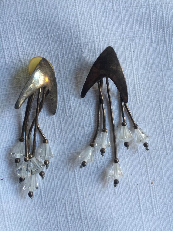 Rustic Crystal Earring, Crystal Earring, Distress… - image 1