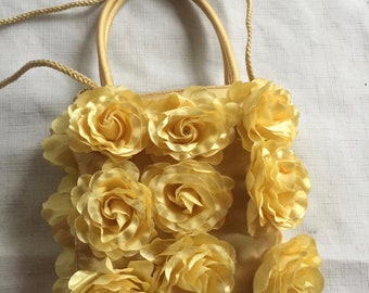 Flowers Yellow Flowerbed Tote Bag Purse Handbag For Women Girls Flowers Yellow Flowerbed Tote Bag Purse Handbag For Women Girls
