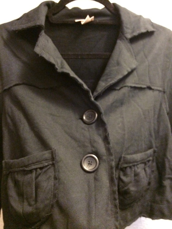 Black Jacket, Short Sleeve Jacket, Casual Jacket,… - image 2