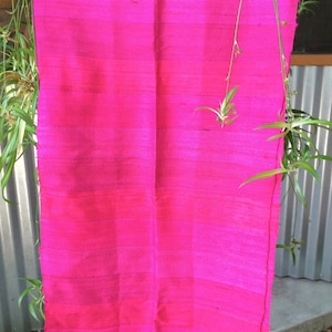 Bright pink scarf, Hot Pink Scarf, Hand woven scarf, Fuchsia Scarf, handmade scarf, Bright Scarf, Pink Scarf, Tassel Scarf, Pink Silky Scarf