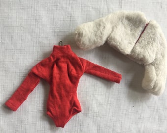 Barbie Fur Jacket, Barbie Ski, Barbie Coat, Doll Fur Coat, Barbie Outfit, Barbie Winter, Barbie Red Top, Barbie White Coat, Barbie Jacket