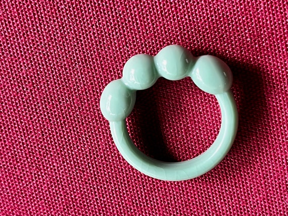 Green Ring, 60s Ring, Mod Ring, Arty Ring, Abstra… - image 2
