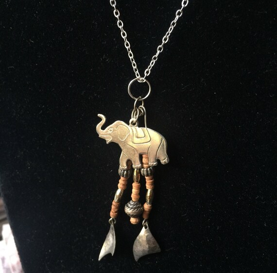 Elephant Pendant, Elephant Necklace, Exotic Pendant, Africa  display picture 3