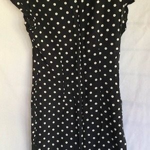 Polka Dot Dress, Size 8 Dress, 50s Sheath, Classic Sheath, Polka Dot Sheath, FItted Sheath, Tailored Sheath, Retro Sheath, Retro Dress