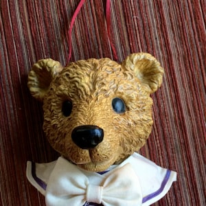 Bear Art, Bear Wall Hanging, Bear Plaque, Bear Wall Plaque, Child Wall Plaque, Animal Art, Animal Plaque, Teddy Bear Art, Bear Decor, Bear
