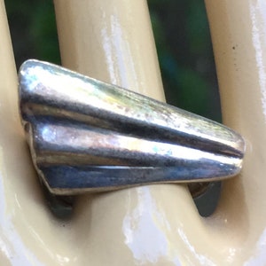 Silver Ring, Italy Ring, Angled Ring, Modern Ring, Minimal Ring, Metal Ring, Unisex Ring, Deco Ring, Asymmetric Ring, Unique Ring, Art Ring