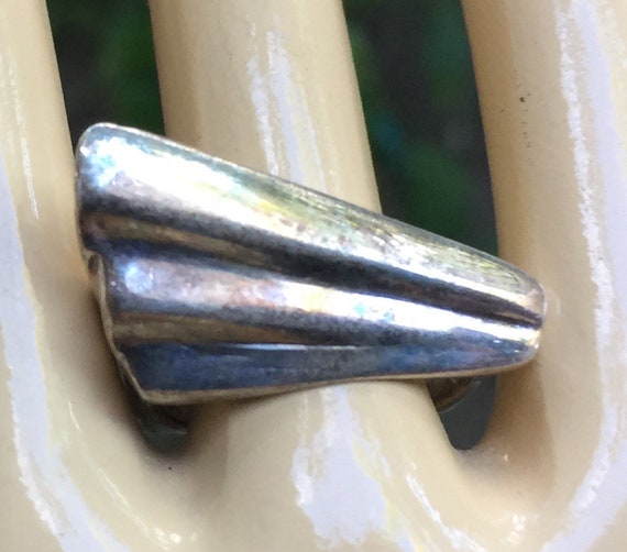 Silver Ring,Italy Silver Ring,Angled Silver Ring,M