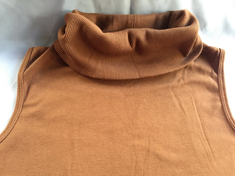 Brown Turtleneck Brown Top Brown Shell Sleeveless Knit Top Brown Knit Top Brown Sleeveless Top Sleeveless Sweater Brown Sweater Top