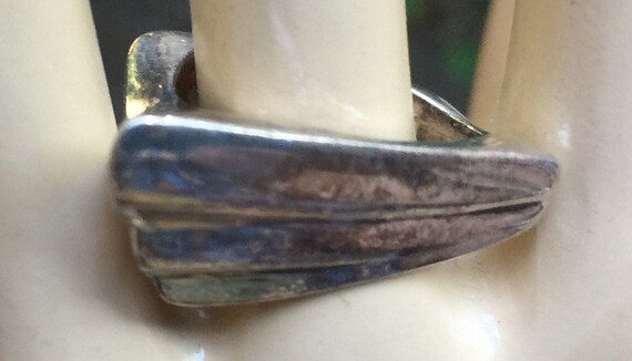 Silver Ring, Italy Ring, Angled Ring, Modern Ring… - image 8