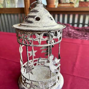 Retro Lantern, Accent Lantern, Metal Lantern, Rustic Lantern, Candleholder, Metal  Candleholder, Romantic Decor, Retro Decor, Table Lantern