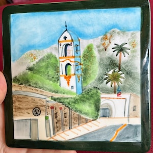 Mission Art, Southwest Trivet, California Art, California Kitchen, Mexico Tile, Tile Art, California Tile, Southwest Tile, Tile Trivet