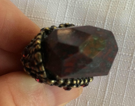 Red Goth Ring, Gothic Ring, Queen Ring, Red Ring,… - image 2