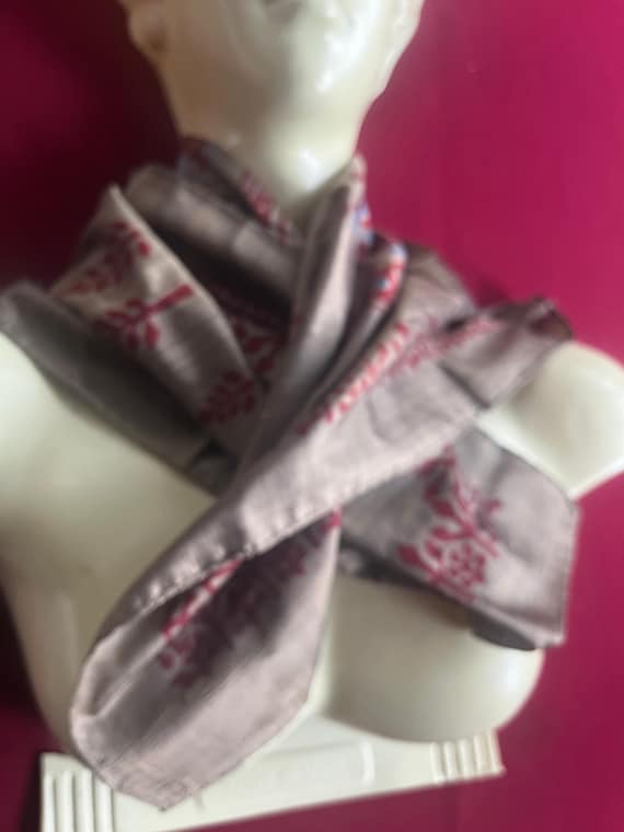India Silk Scarf, Elephant Scarf, Exotic Scarf, G… - image 7