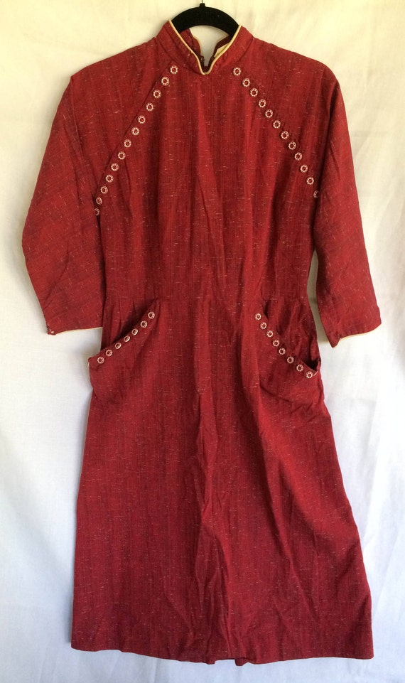 Red 40s Dress, Red 50s Dress,Toni Todd,Retro Red D