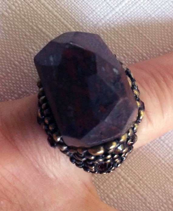 Red Goth Ring, Gothic Ring, Queen Ring, Red Ring,… - image 9