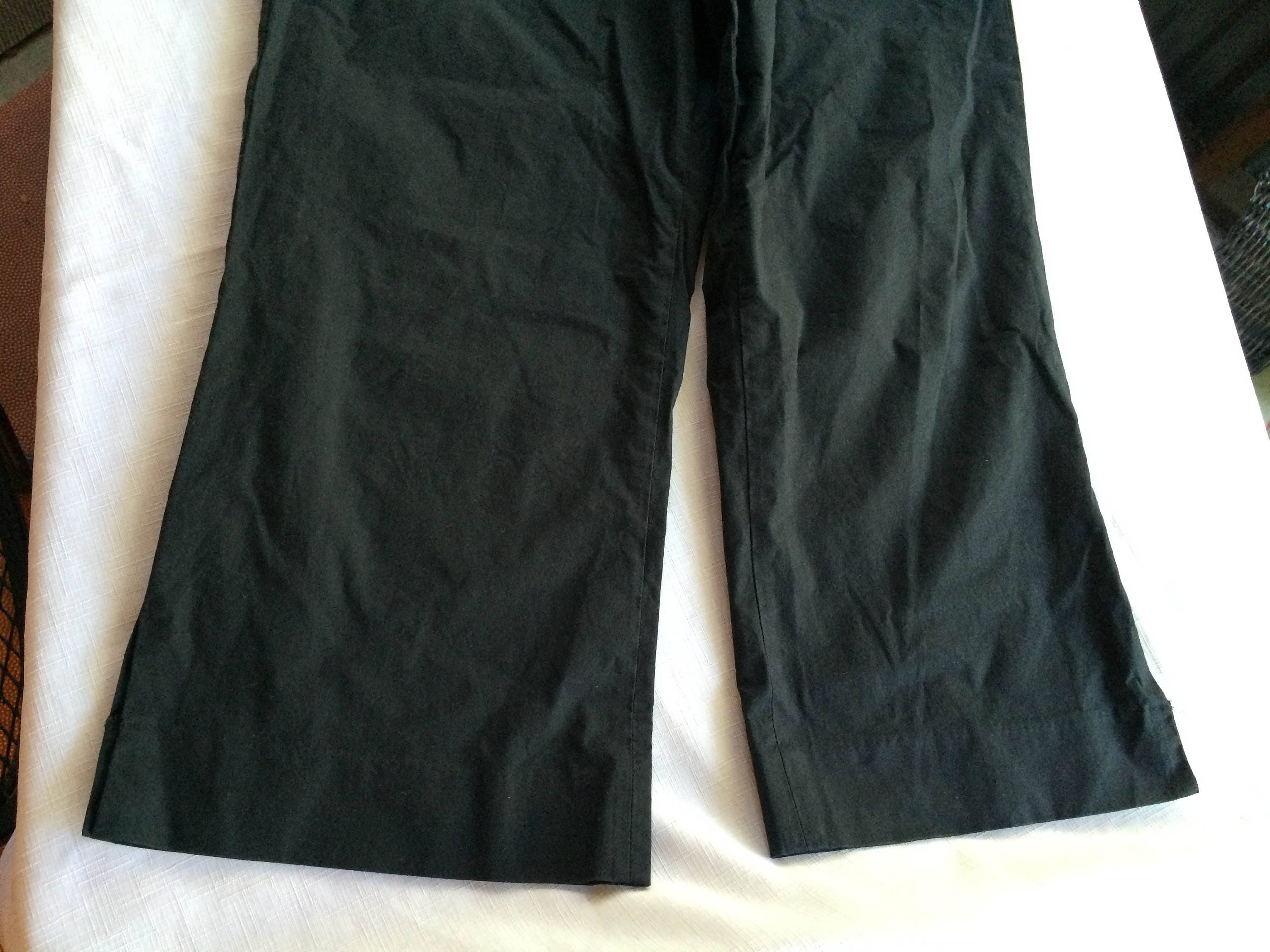 Black Capris Black Pedal Pusher Mid Length Pant Cotton | Etsy
