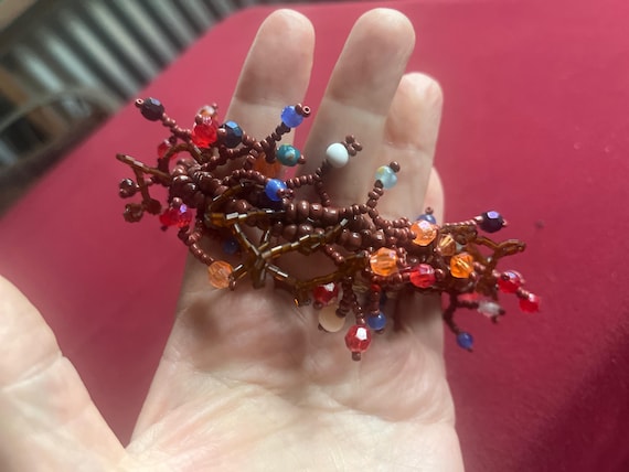 Bead Bracelet, Abstract Bracelet, Seed Bracelet, Woven Bracelet, Multi color Bracelet, Rust Bracelet, Art Bracelet, Boho Bracelet, Bracelet