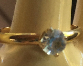Clear Solitaire Ring,Clear Stone Ring,Minimal Clear Ring,Minimal Solitaire,Engagement Ring,Zirconia Solitaire,Simple Clear Ring,Clear Ring
