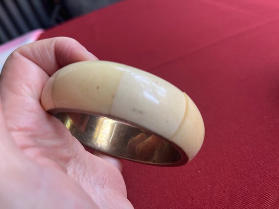 Beige Bracelet, Thin Stacking Bangle, Butterscotc… - image 10