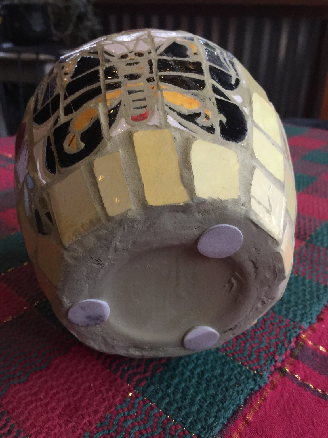 Mosaic Vase Tile Vase Butterfly Vase Mosaic Tile Vase Art Etsy