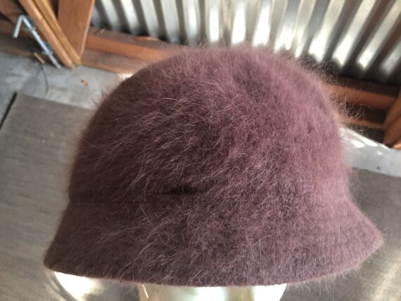 Brown Hat, Brown Cloche Hat, Angora Hat, Fuzzy Br… - image 5