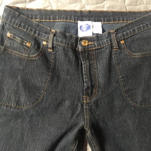 Diane Gilman, Dark Blue Jean, Women Jean, Denim Pant, Sz 14 Jeans, Blue Jeans, Bluejean, Blue Trouser, Studded Jean, DG2 Pants, Stretch Jean