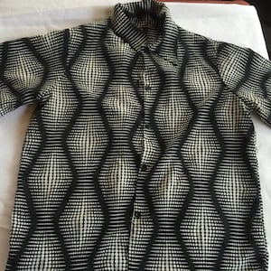 70s Disco Top, Geometric Top, 60 Top, Psychedelic Top, Op Art Top, 60 Art Top, Black Print Top, Abstract Top, Black White Top, Geometric Top