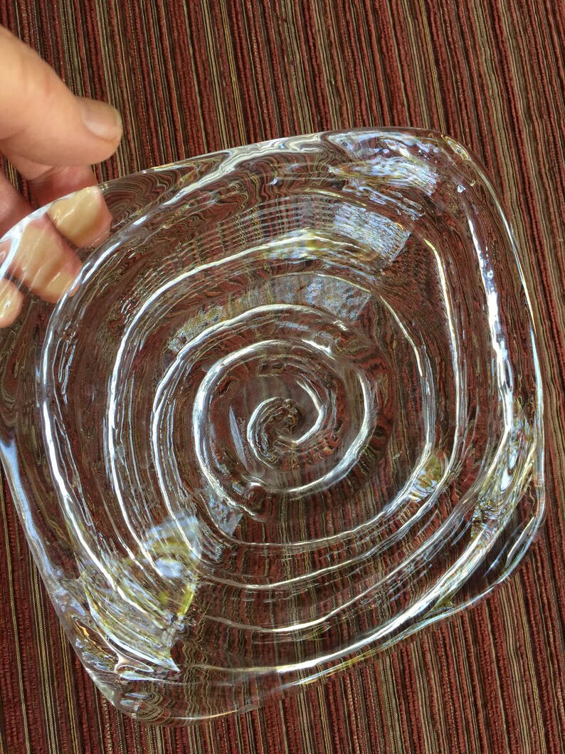 Clear Art Plate Blown Glass Plate Clear Art Plate Blown Etsy