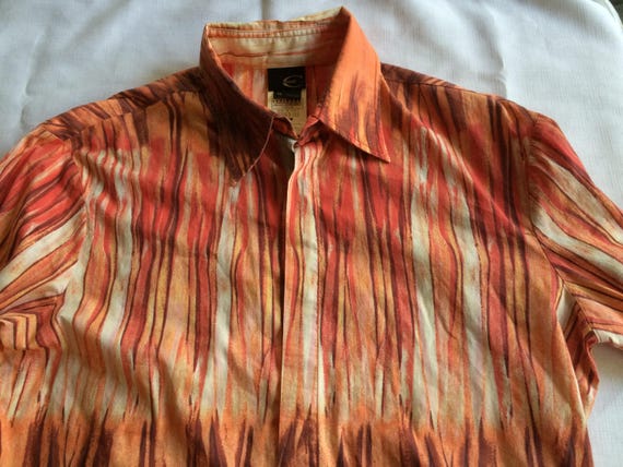 Italy Cotton Shirt, Italy Shirt, Orange Shirt, Ca… - image 5