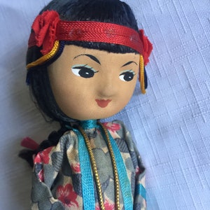 Chinese Doll, Asia Doll, Chinese Wood Doll, Asia Wood Doll, Chinese Retro Doll, International Doll, Asia Retro Doll, Oriental Doll,Wood Doll