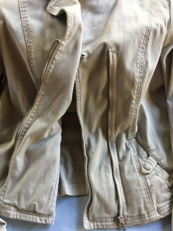 Khaki Jacket, Stretch Canvas Jacket, Tan Jacket, … - image 7