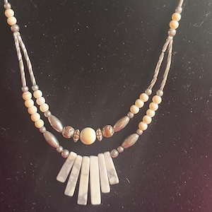 Boho Art Necklace, Boho Necklace, Hippie Necklace, Rock Necklace,Southwest Necklace, Earthy Necklace, Boho Stone Necklace, Southwest Gift
