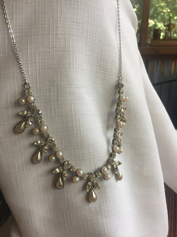 Rhinestone Necklace, Glamour Necklace, Dress Up N… - image 4