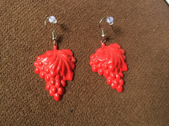 Red Earrings, Red Tassel Earring, Red Dangle Earr… - image 7