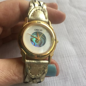 80s Watch, Abalone Watch, Beach Watch, Fashion Watch, Retro Fashion Watch, 70s Watch, Leather Watch, Stylish Watch, Abalone Watch, Beachwear