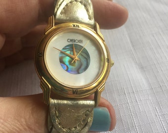 80s Watch, Abalone Watch, Beach Watch, Fashion Watch, Retro Fashion Watch, 70s Watch, Leather Watch, Stylish Watch, Abalone Watch, Beachwear
