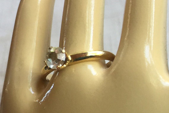 Clear Solitaire Ring,Clear Stone Ring,Minimal Cle… - image 3