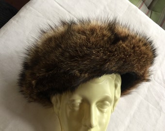 Fur Pillbox Hat, Fur Hat, Saks Fifth Hat, Saks Fifth Fur Hat, Winter Fur Hat, Mink Hat, Retro Mink Hat, 60 Fur Hat, 50s Hat, Dressy Fur Hat