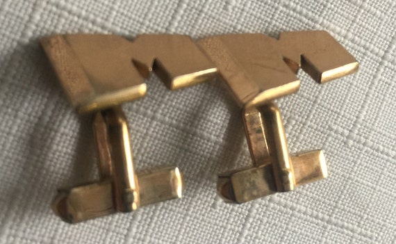 Initial M Cufflink, Initial M Cuff Link, M Cuffli… - image 6