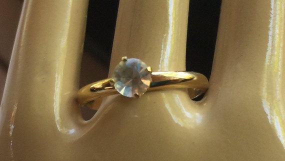 Clear Solitaire Ring,Clear Stone Ring,Minimal Cle… - image 5