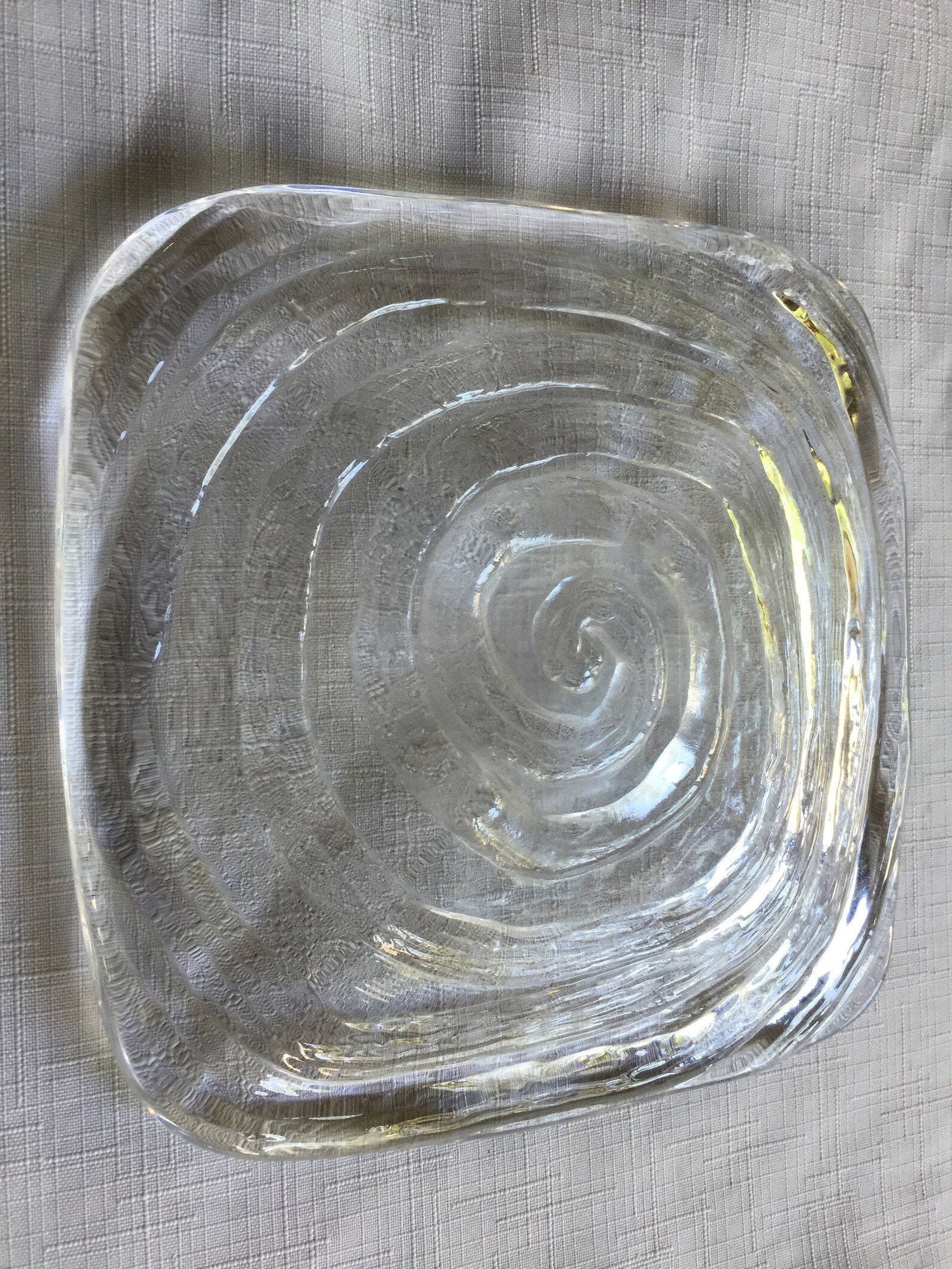 Clear Art Plate Blown Glass Plate Clear Art Plate Blown Etsy