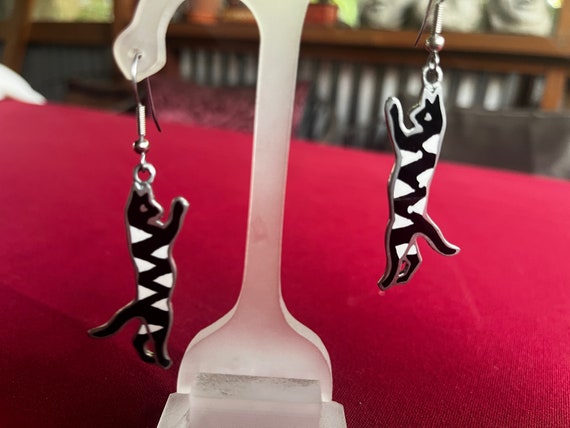 Kitty Earring, Kitty Dangle, Cat Earring, Cat Dan… - image 8